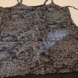 Black and white spaghetti strap dress